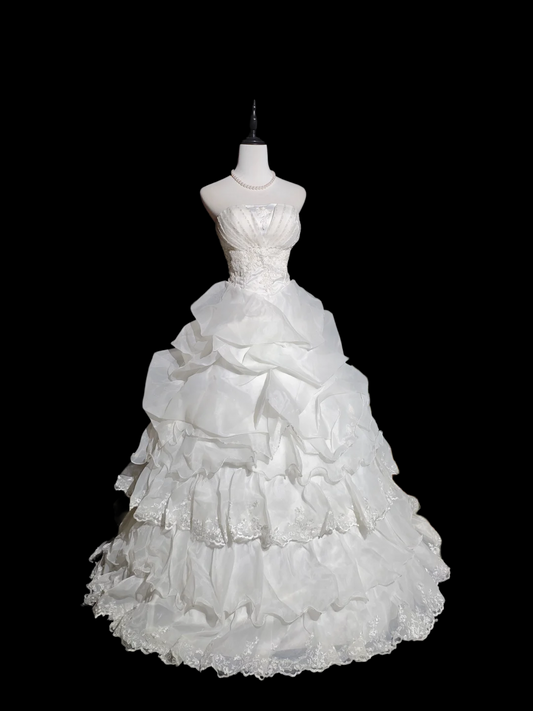 Strapless Ball Gown Ivory Sweet 16 Birthday Dress  P1049