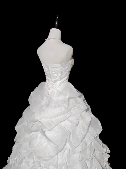 Strapless Ball Gown Ivory Sweet 16 Birthday Dress  P1049