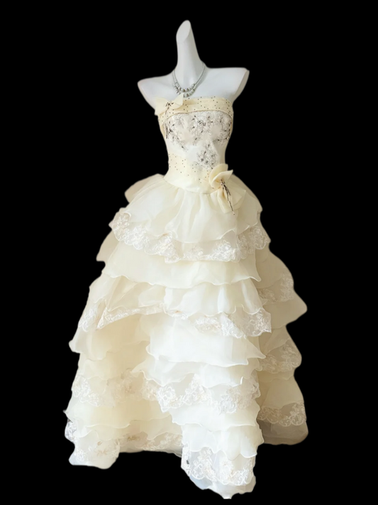Strapless Ball Gown Quinceanera Dresses Layered Sweet 16 Birthday Dress  P1065