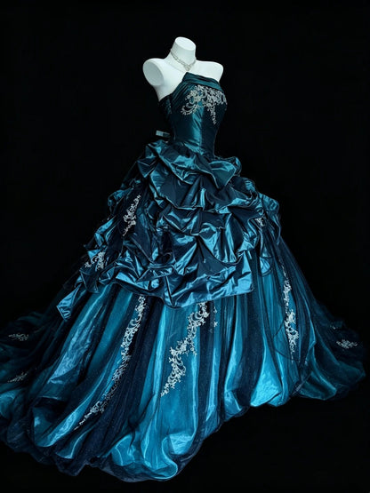 Strapless Ball Gown Sweet 16 Birthday Dress Princess Prom Dress  P1889