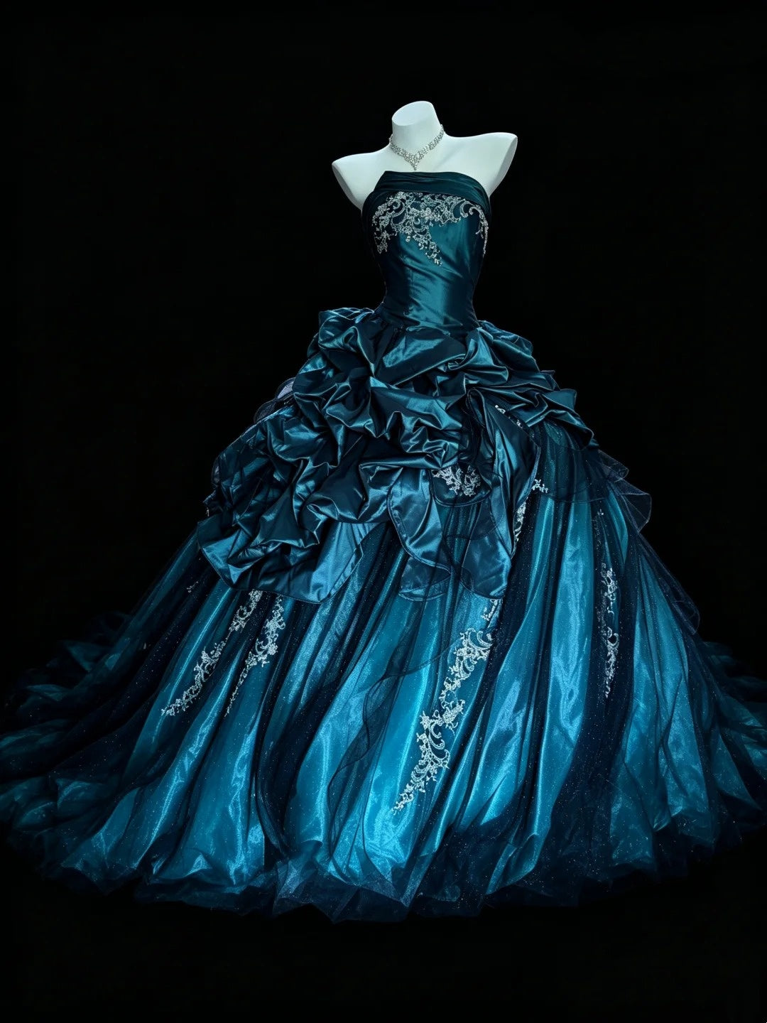 Strapless Ball Gown Sweet 16 Birthday Dress Princess Prom Dress  P1889