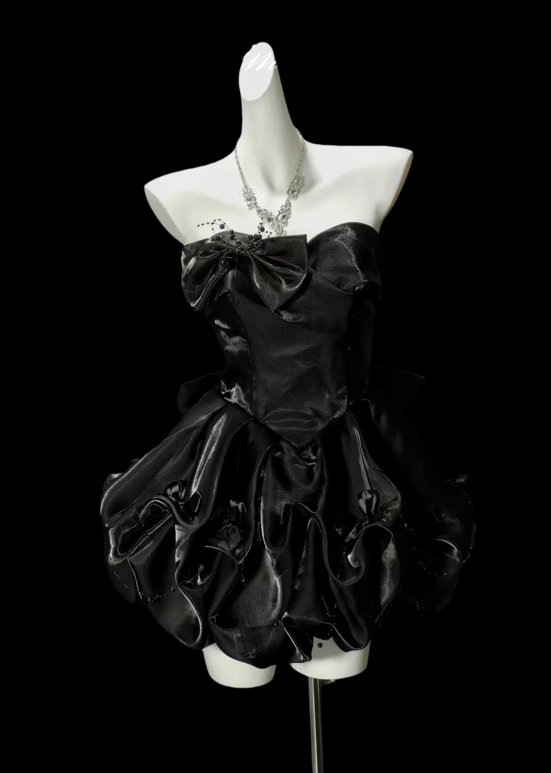Strapless Black A Line Homecoming Dress Sweet Birthday Dress  P1969