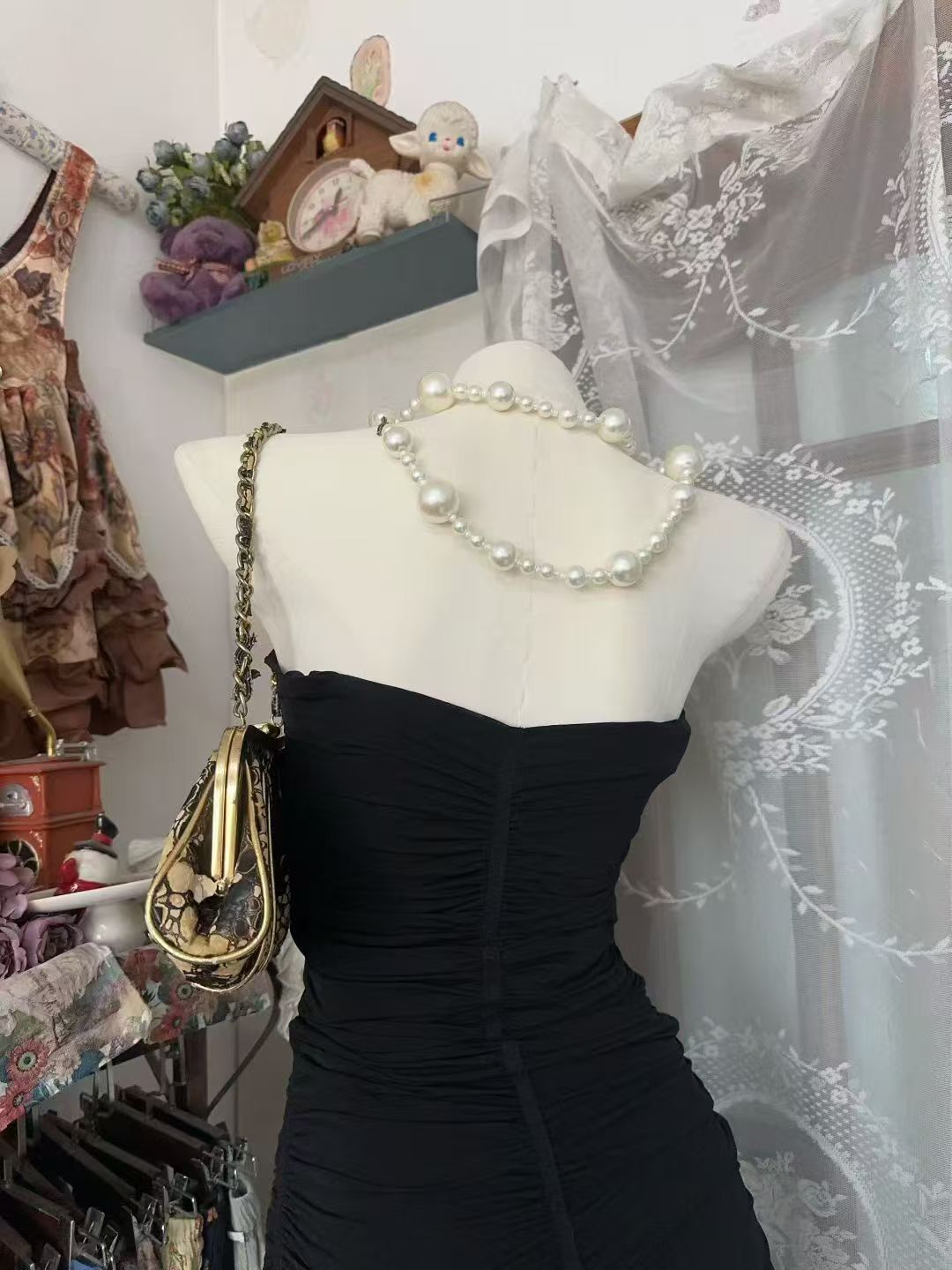 Strapless Black Sheath Homecoming Dress Short Birthday Dress  P2068