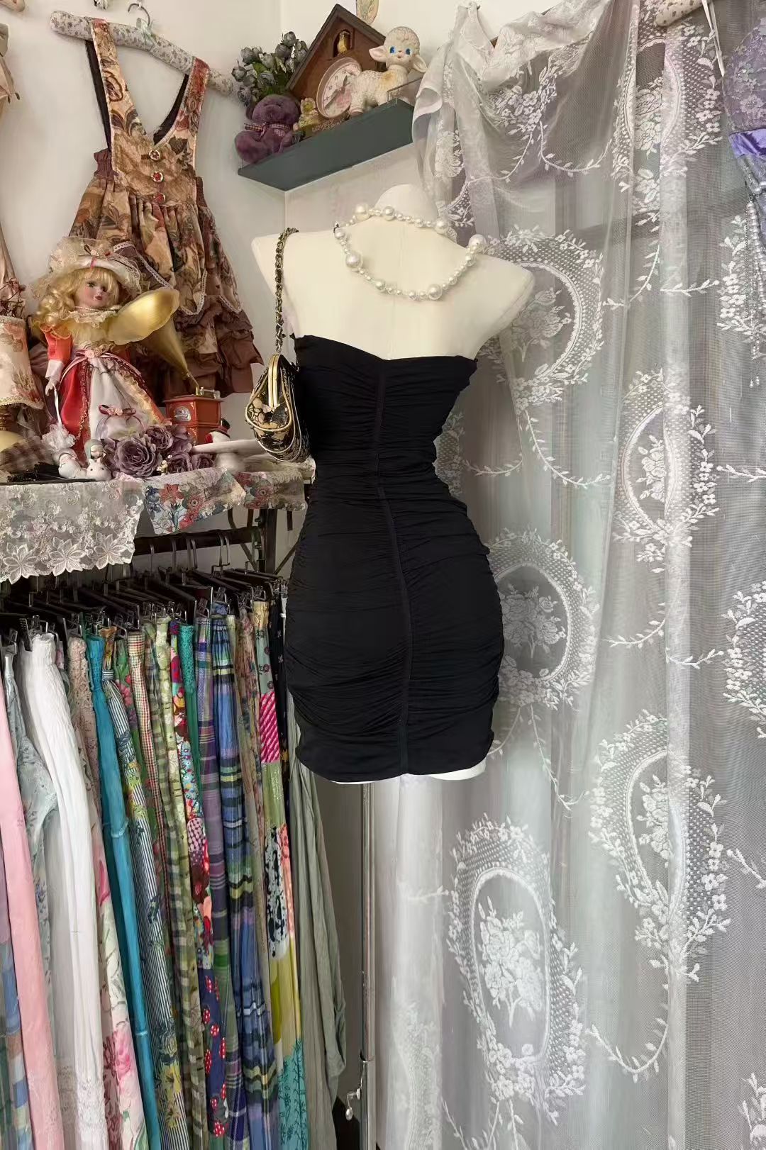 Strapless Black Sheath Homecoming Dress Short Birthday Dress  P2068