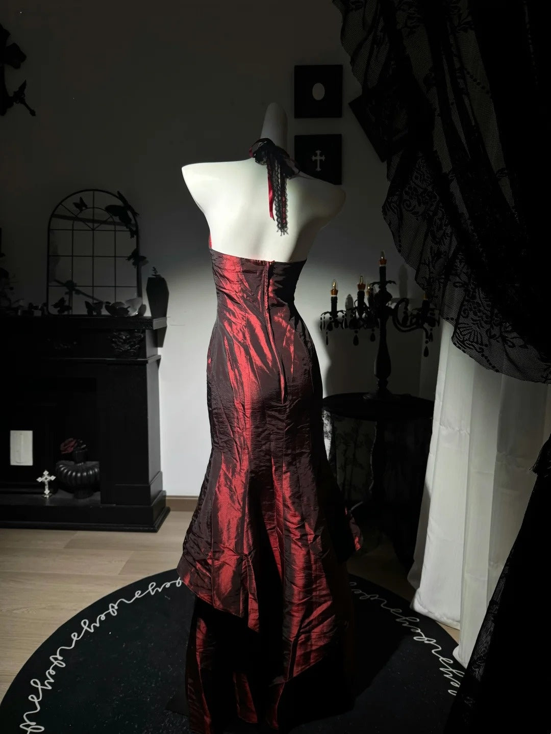 Strapless Burgundy Mermaid Prom Dress Formal Evening Dress  P1797