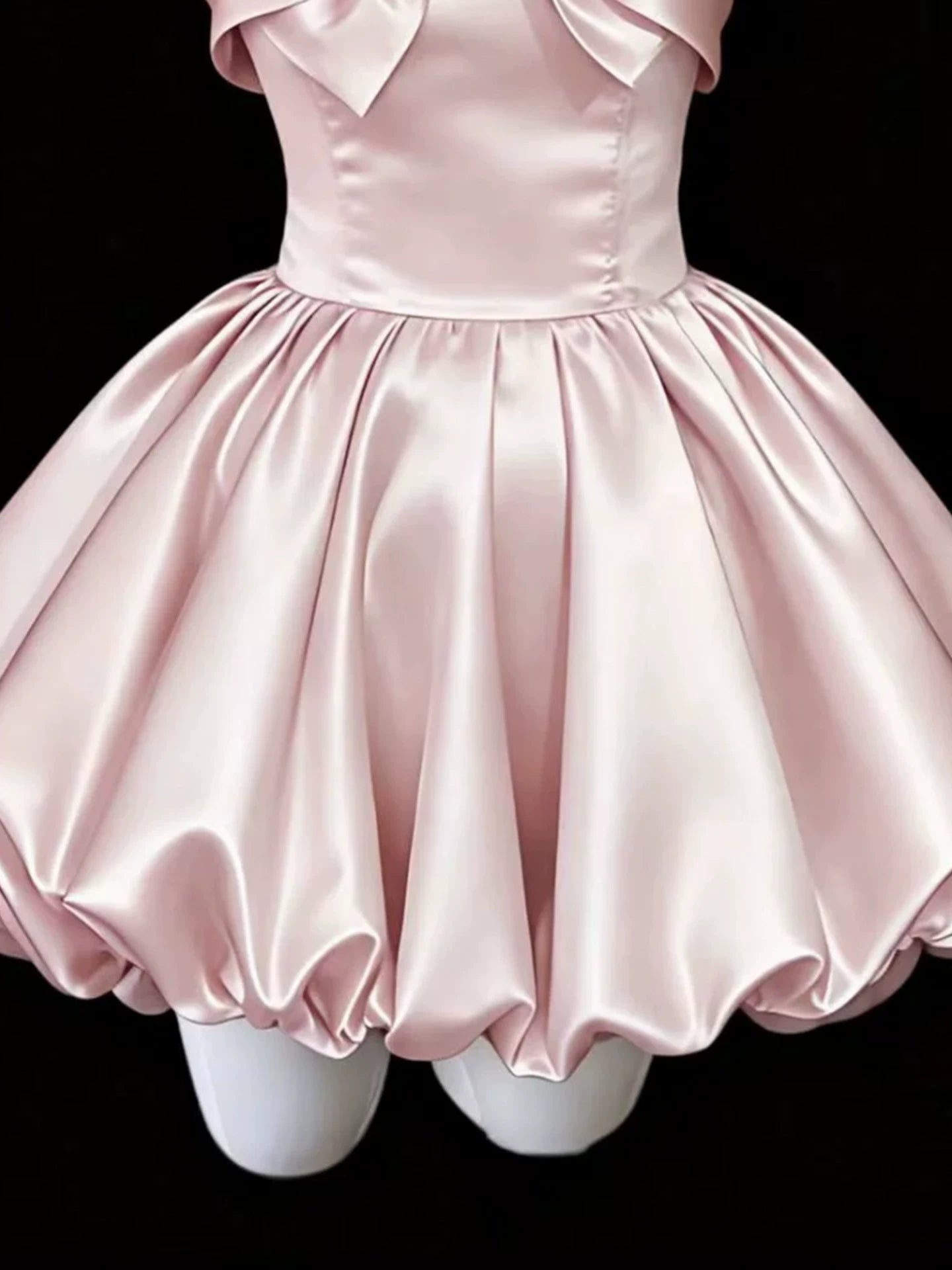 Strapless Cute Pink Birthday Dress Mini Homecoming Dress  P1404
