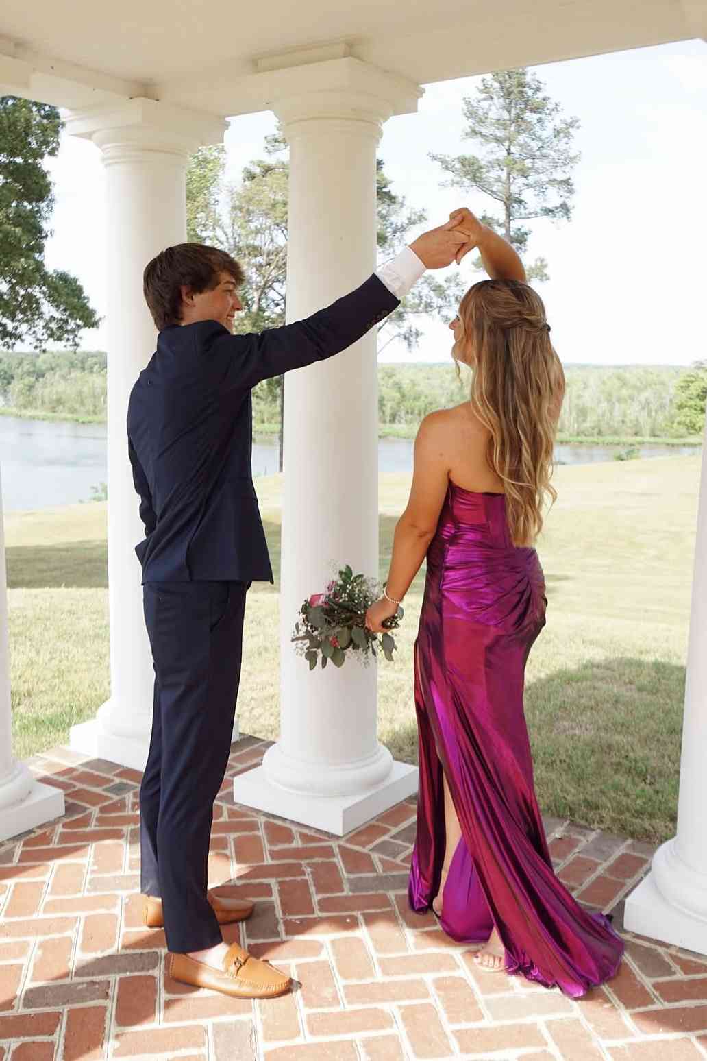 Strapless Fuchsia Mermaid Formal Long Dress With Slit  P2477