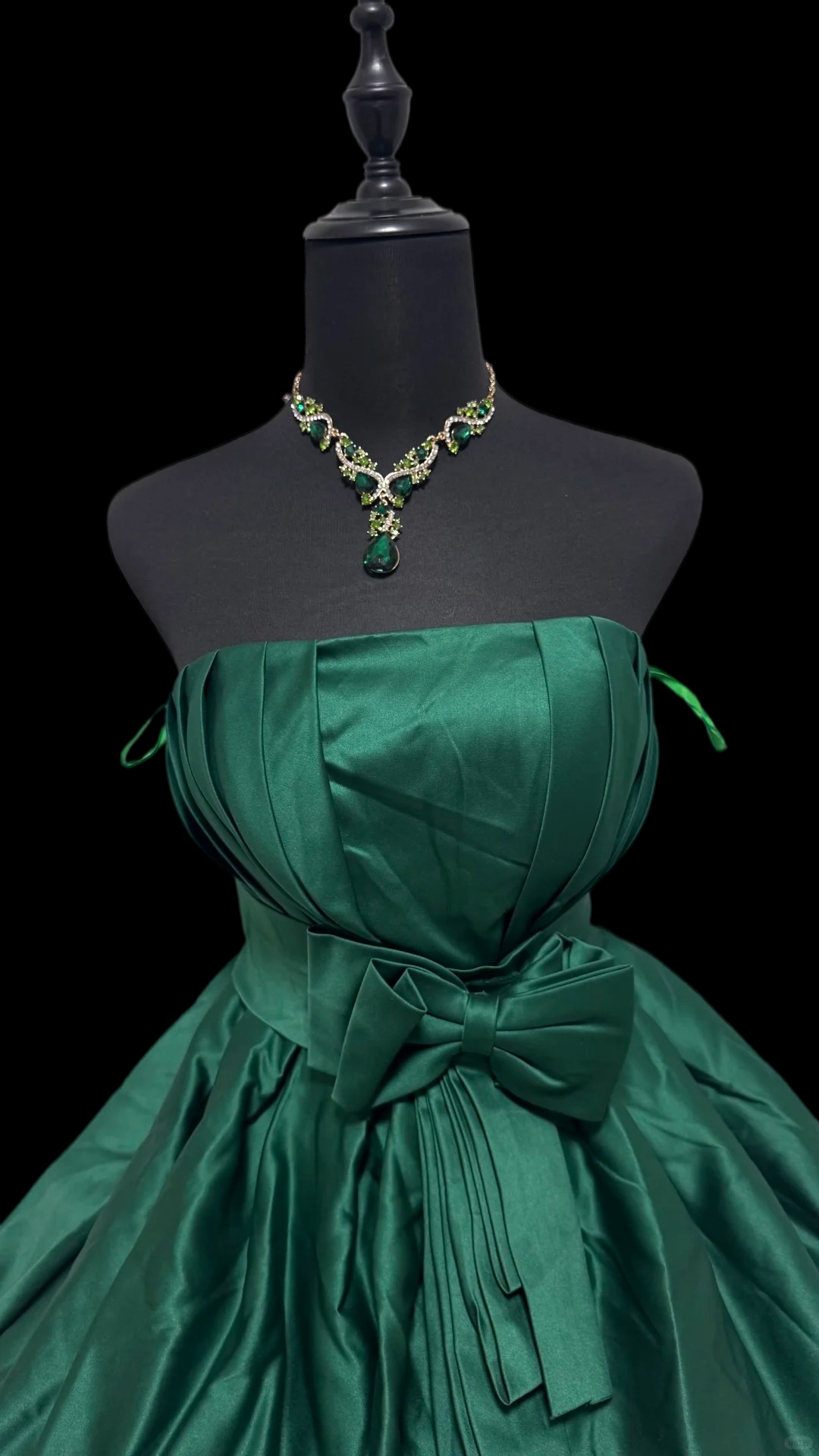 Strapless Green Satin Homecoming Dress Short Birthday Dress  P2415