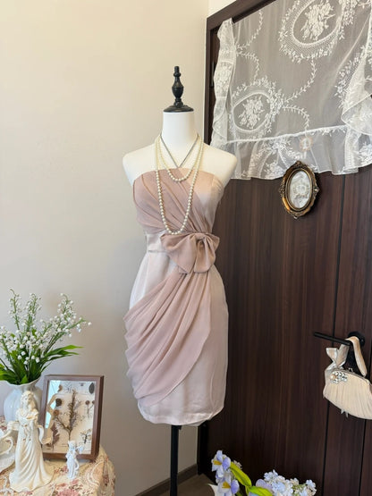 Strapless Khaki Sheath Homecoming Dress Short Birthday Dress  P1895