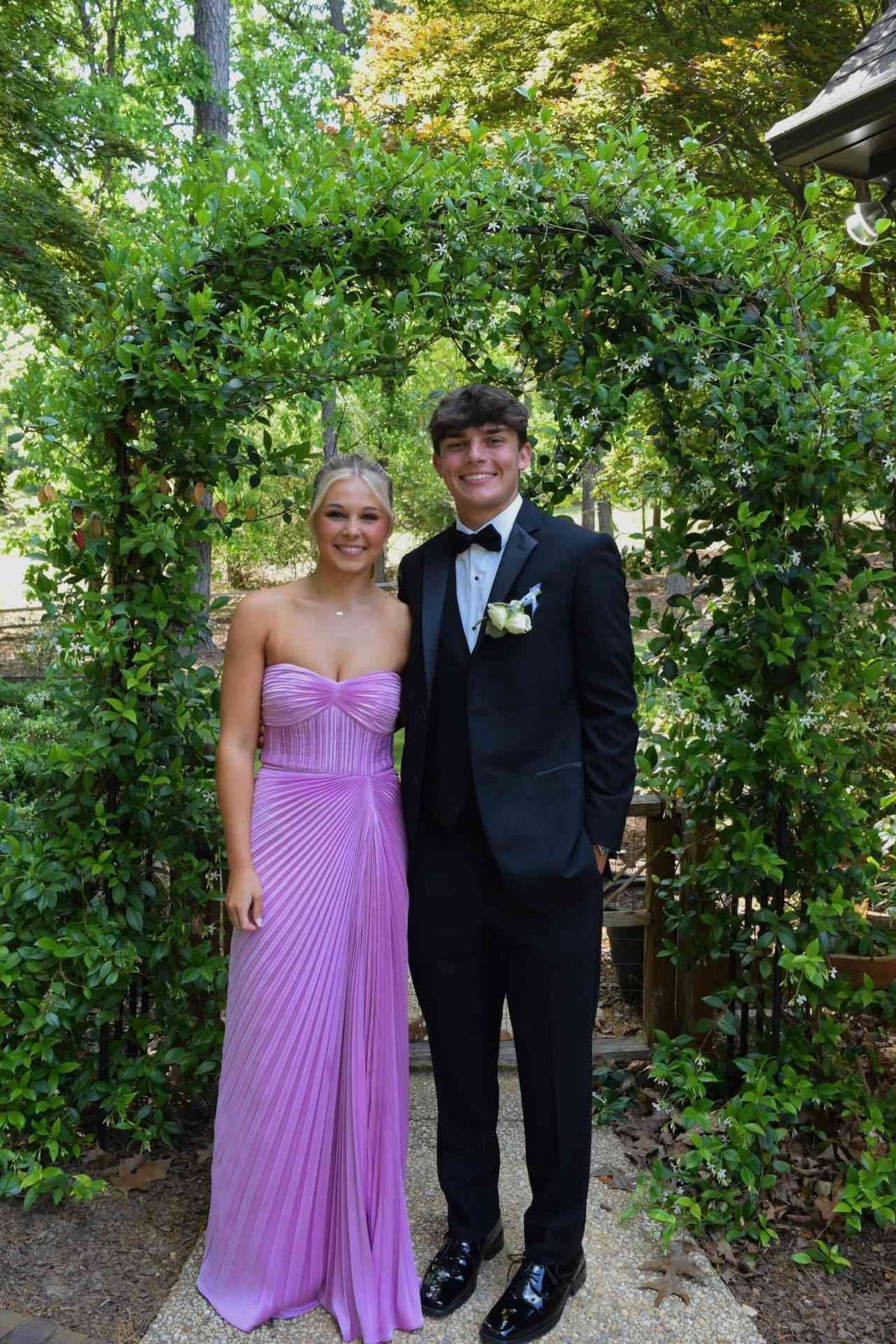 Strapless Pleated Purple Satin Formal Prom Dress  P2486