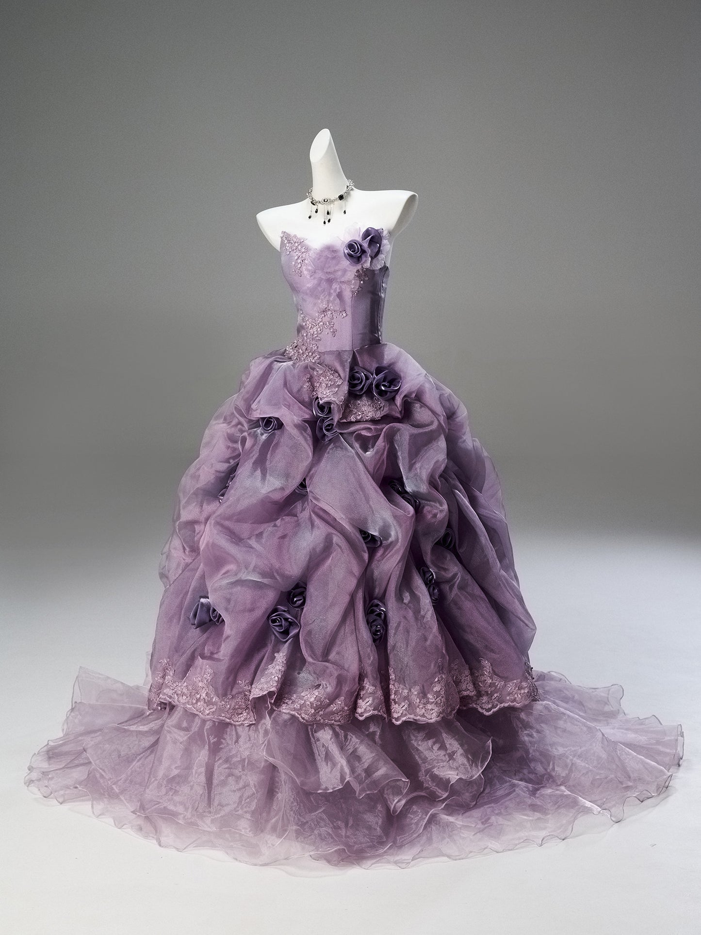 Strapless Purple Ball Gown Quinceanera Dresses Sweet 16 Birthday Gown  P1189