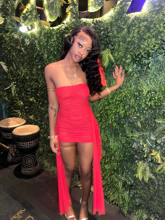 Strapless Red Sheath Short Birthday Dress Homecoming Dress  P1430
