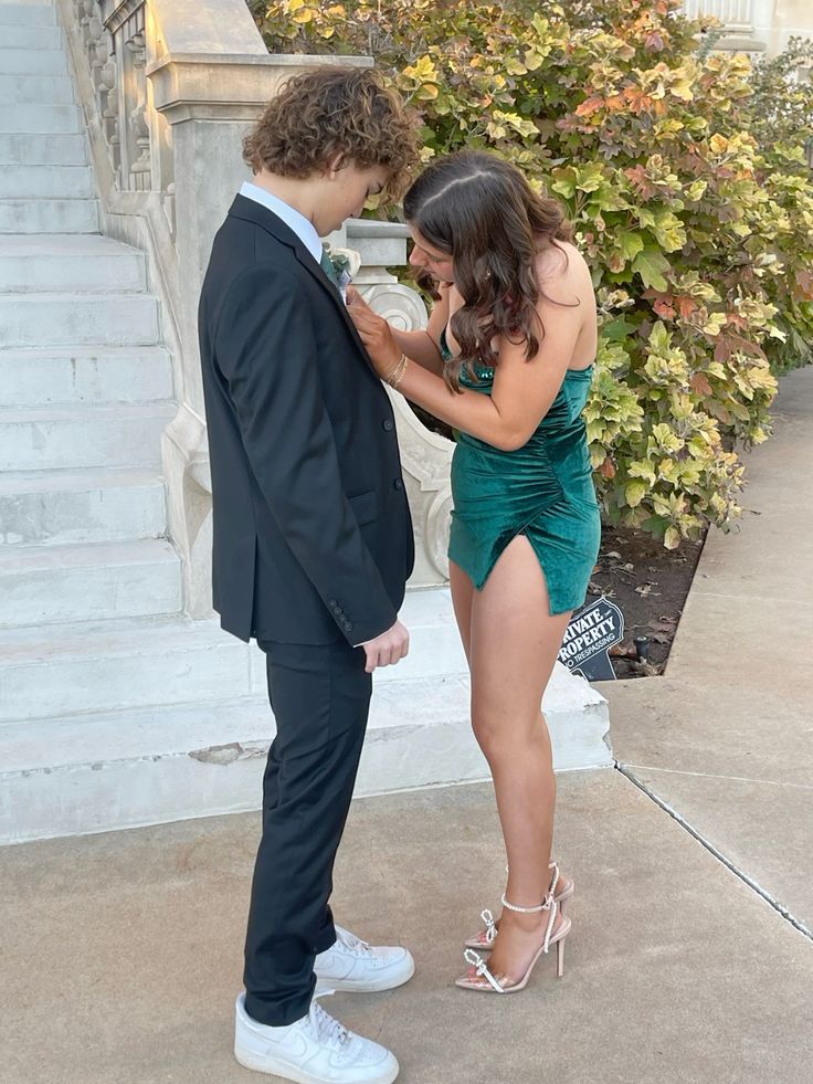 Strapless Velvet Green Sheath Homecoming Dress  P1455
