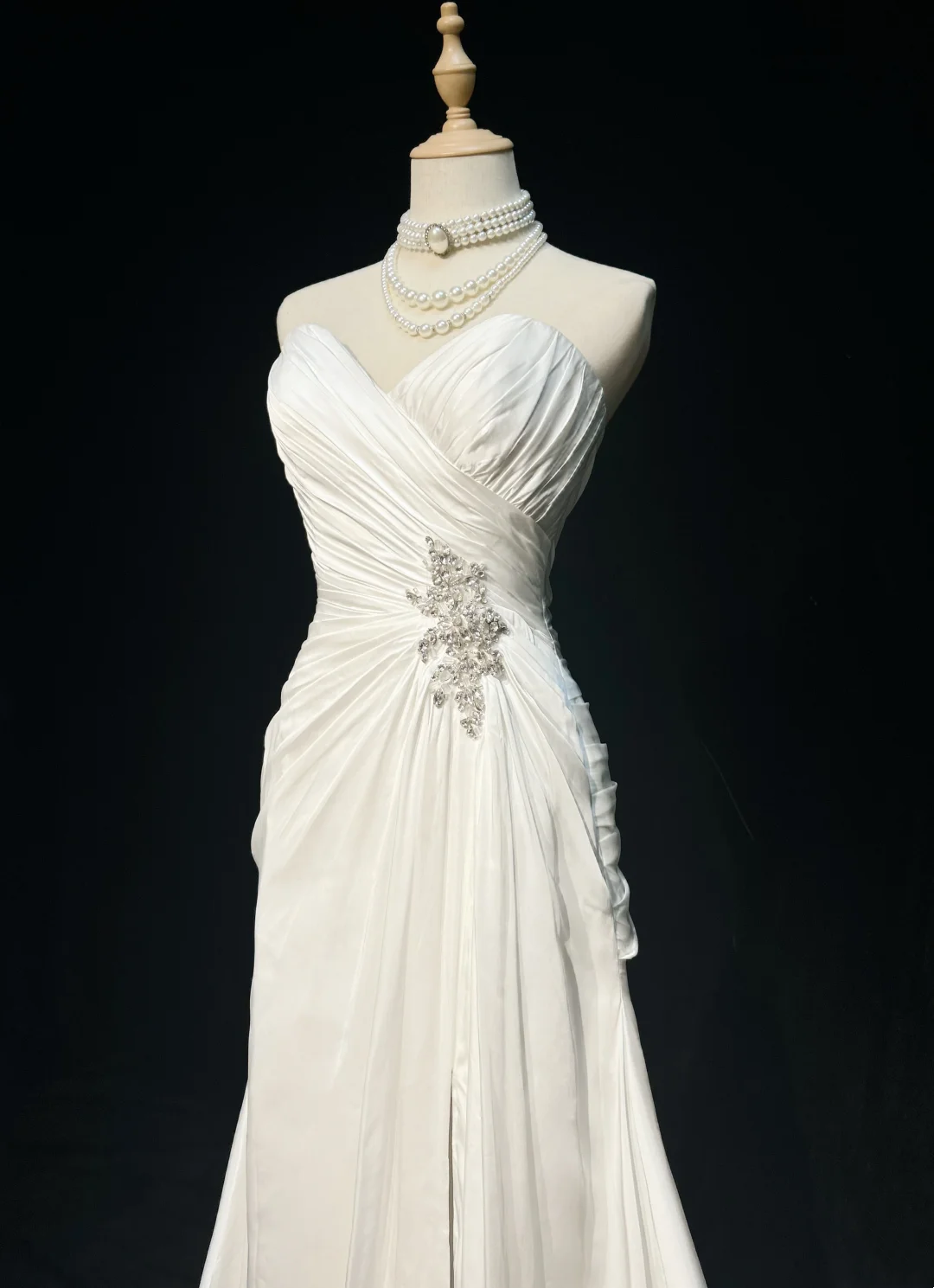 Sweetheart Ivory Mermaid Wedding Dress Elegant Bridal Gown  P874