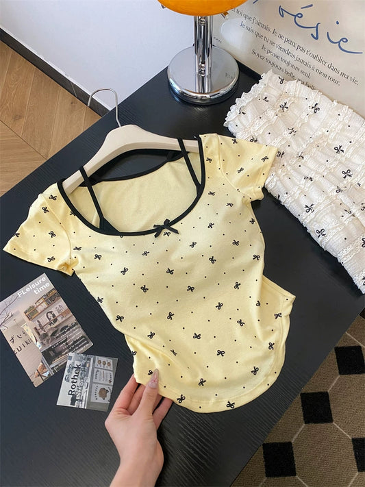 Sweet and Sexy Short-sleeve Top  L129