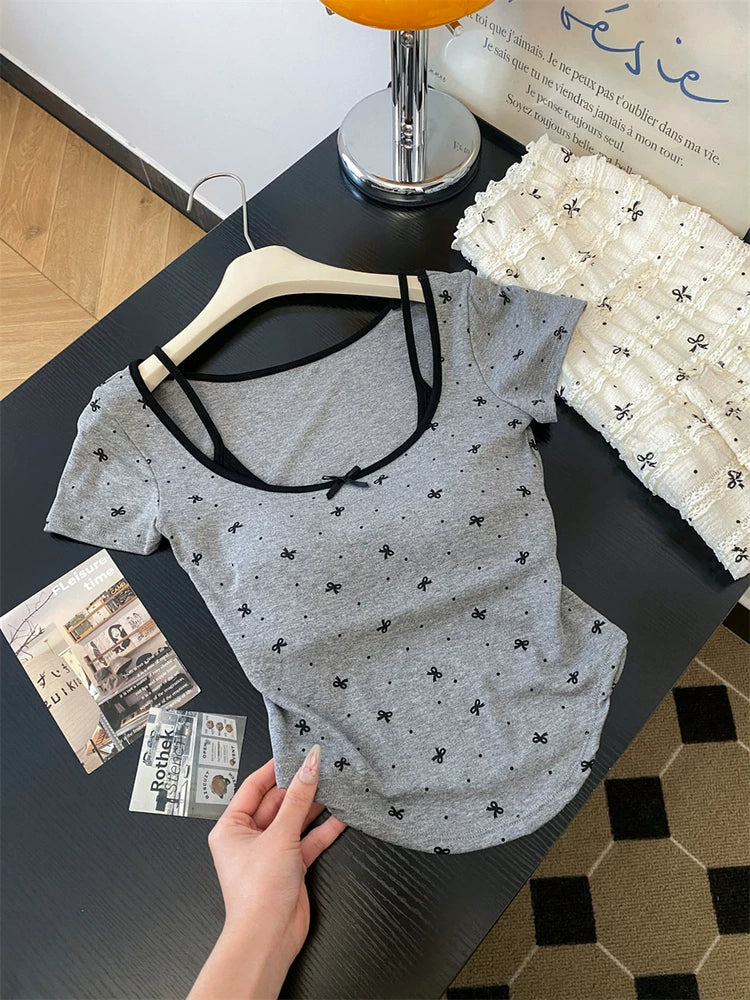 Sweet and Sexy Short-sleeve Top  L129