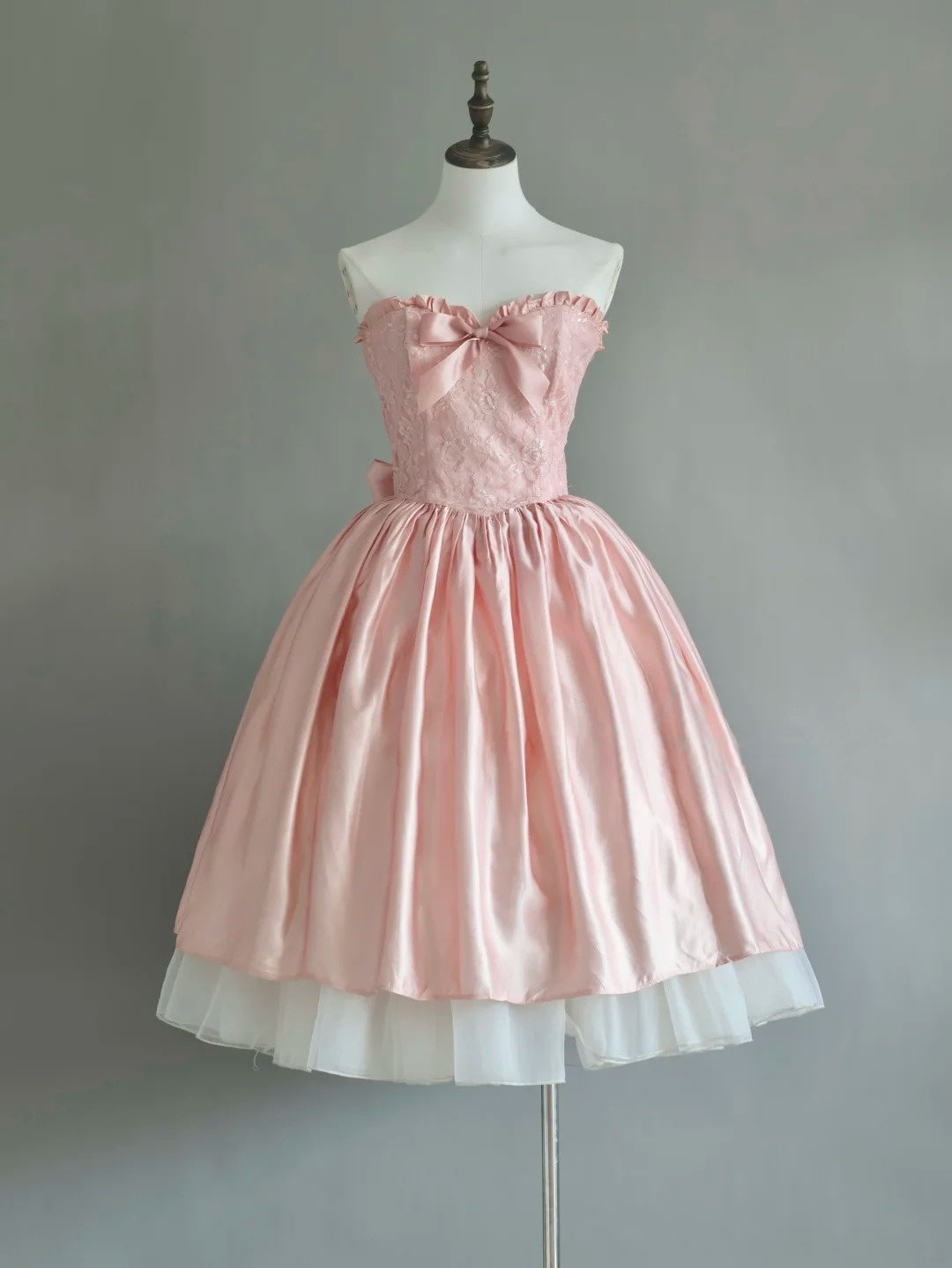 Sweetheart A Line Pink Birthday Dress Satin Sweet Homecoming Dress P1320