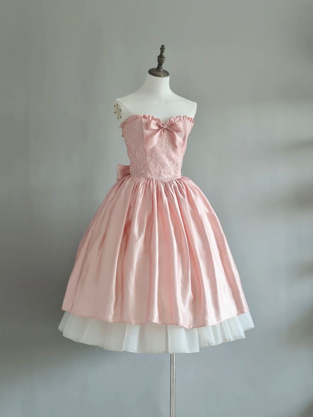 Sweetheart A Line Pink Birthday Dress Satin Sweet Homecoming Dress P1320
