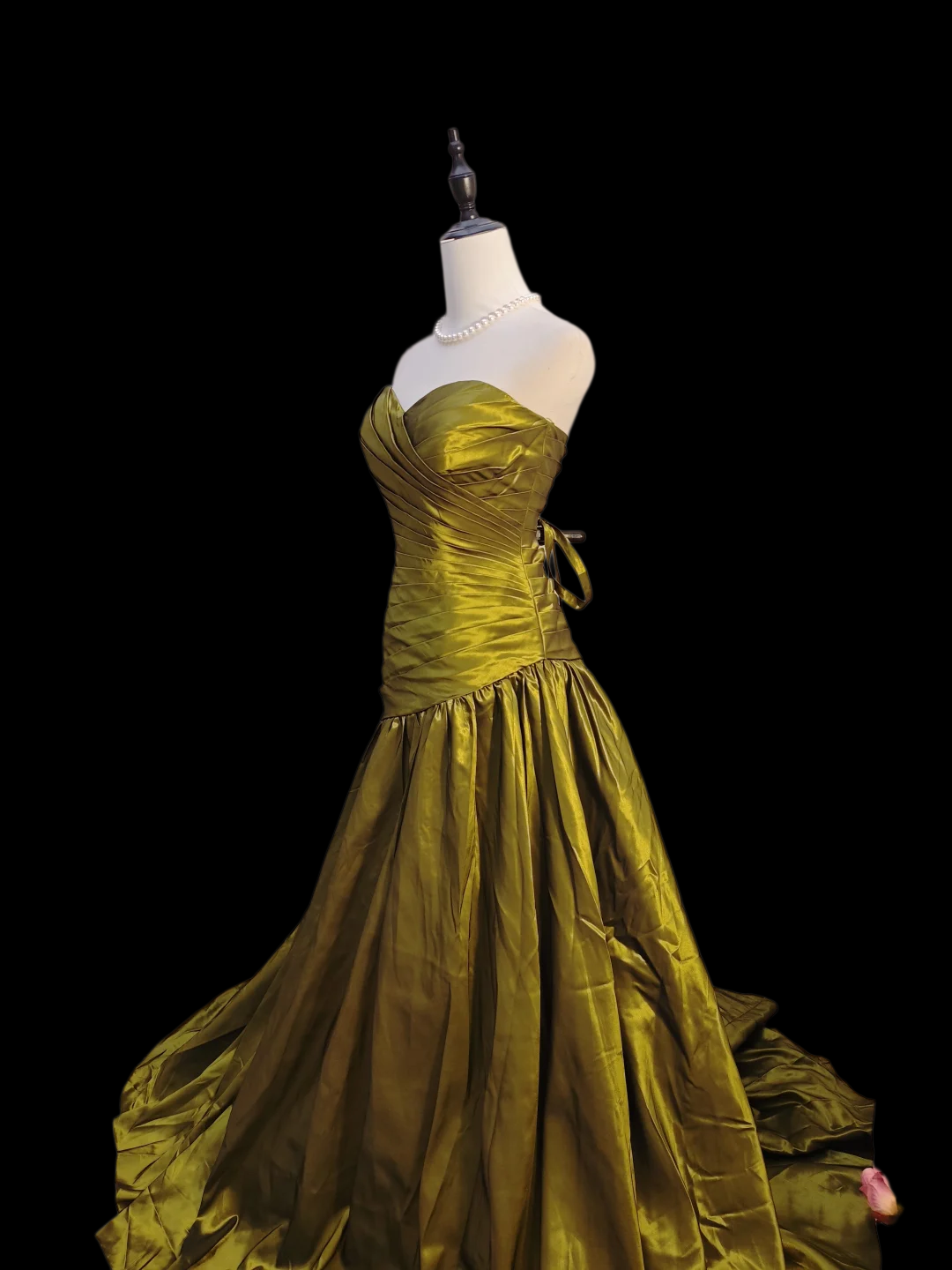 Sweetheart A Line Satin Formal Prom Dress Vintage Evening Dress  P1072