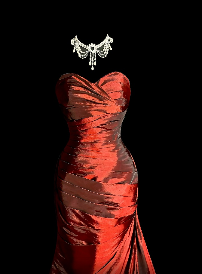 Sweetheart Burgundy Mermaid Prom Dress Retro Evening Gown  P2607