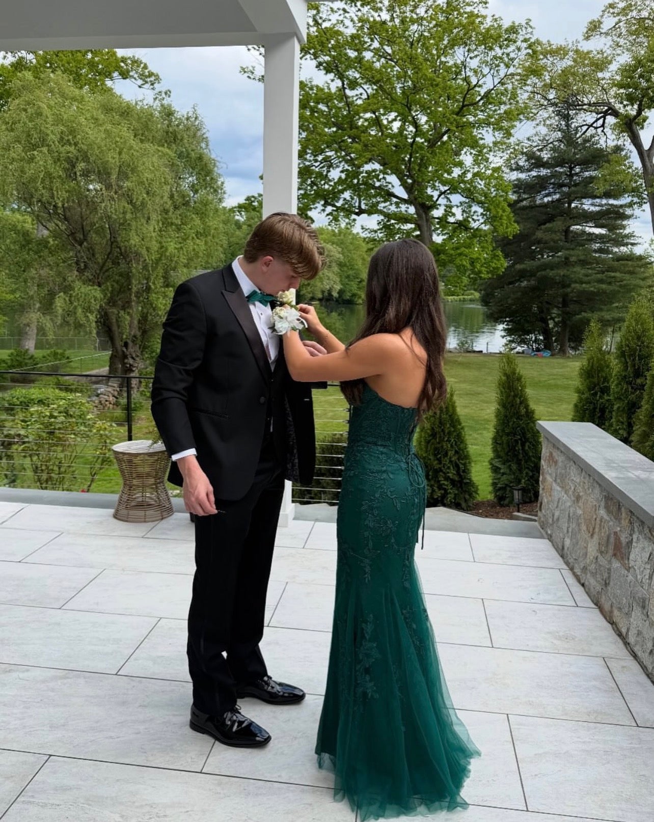 Sweetheart Dark Green Mermaid Prom Dress With Appliques  P1576