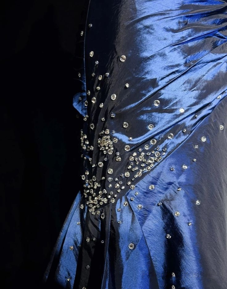 Sweetheart Navy Blue Mermaid Prom Dress Vintage Taffeta Dress  P908