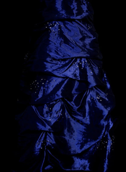 Sweetheart Navy Blue Retro Prom Dress Taffeta Birthday Dress  P1298