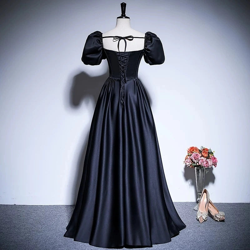 Sweetheart  Neck A Line Satin Formal Prom Dress  P2707