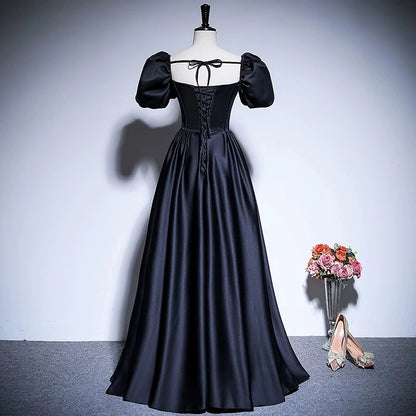 Sweetheart  Neck A Line Satin Formal Prom Dress  P2707