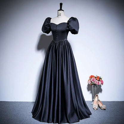 Sweetheart  Neck A Line Satin Formal Prom Dress  P2707