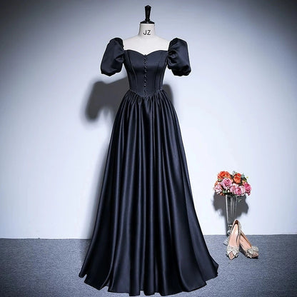 Sweetheart  Neck A Line Satin Formal Prom Dress  P2707
