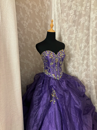 Sweetheart Purple Ball Gown Quinceanera Dresses Sweet 16 Birthday Dress  P1121