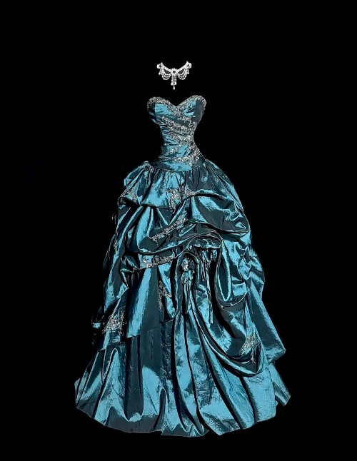 Sweetheart Teal A Line Prom Dress Vintage Formal Dress With Appliques  P1098