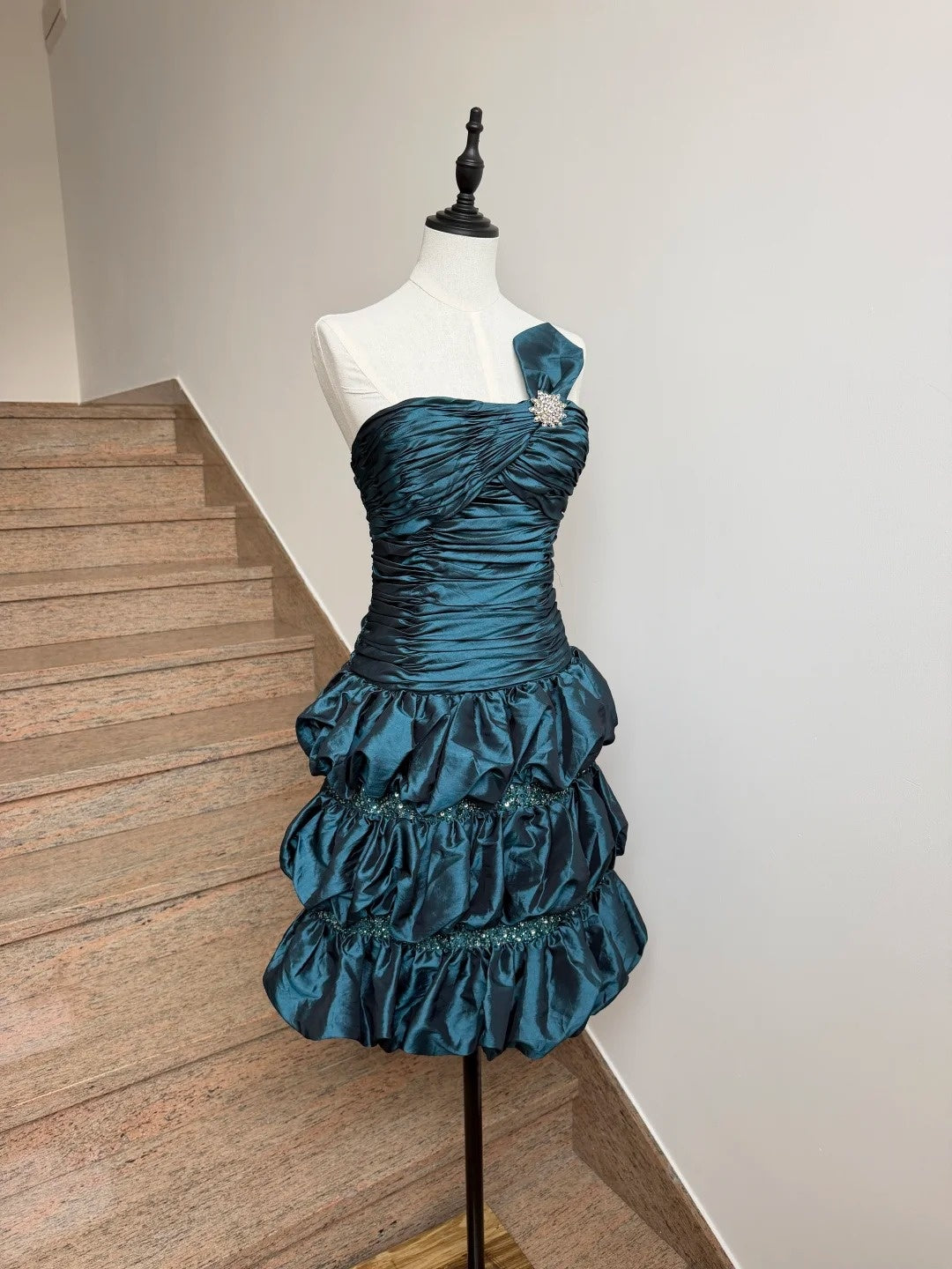 Turquoise A Line Short Homecoming Dress Retro Birthday Dress  P1293