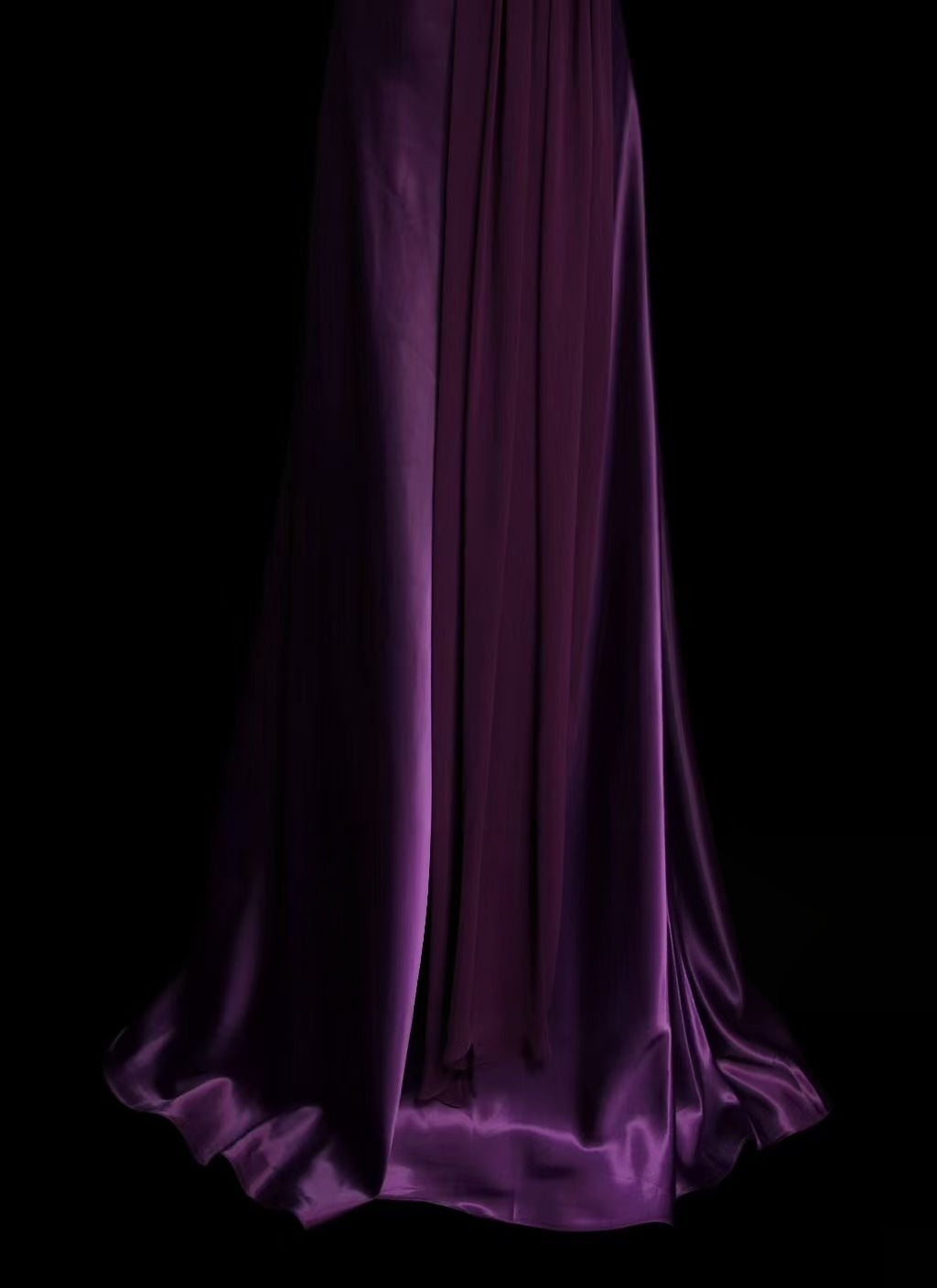 V Neck Purple A Line Formal Wedding Guest Dress Retro Prom Dress   P2096